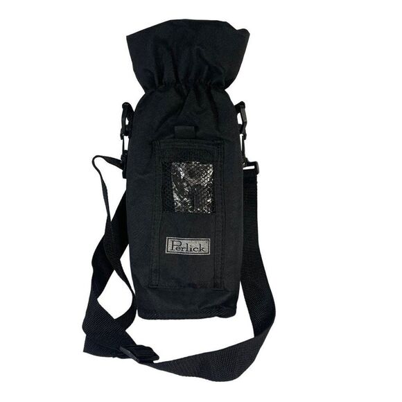 Perlick Insulated Wine Bottle Carrier Bag W/ Strap Corkscrew Set New Gift Black - Picture 1 of 6